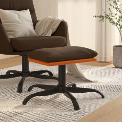 Repose-pied Marron 60x60x36 cm Tissu et similicuir 