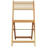 Chaises de jardin pliantes lot de 6 beige bois d'acacia massif 