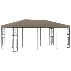 Belvédère 6x3 m Taupe Tissu 