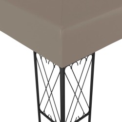 Belvédère 6x3 m Taupe Tissu 