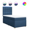Sommier à lattes de lit avec matelas Bleu 80x200 cm Tissu 
