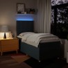 Sommier à lattes de lit avec matelas Bleu 80x200 cm Tissu 