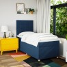 Sommier à lattes de lit avec matelas Bleu 80x200 cm Tissu 