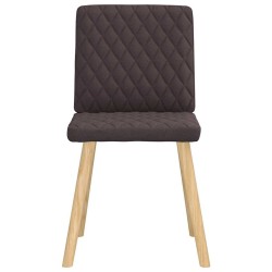Chaises à manger lot de 6 marron foncé tissu 