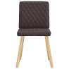 Chaises à manger lot de 6 marron foncé tissu 
