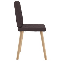 Chaises à manger lot de 6 marron foncé tissu 