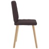 Chaises à manger lot de 6 marron foncé tissu 