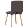 Chaises à manger lot de 6 marron foncé tissu 