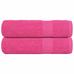 Serviettes de douche 2 pcs rose 70x140 cm 360 g/m² 100% coton 