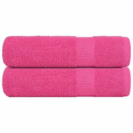 Serviettes de douche 2 pcs rose 70x140 cm 360 g/m² 100% coton 