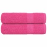 Serviettes de douche 2 pcs rose 70x140 cm 360 g/m² 100% coton 