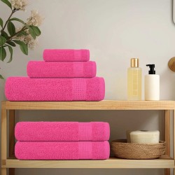 Serviettes de douche 2 pcs rose 70x140 cm 360 g/m² 100% coton 