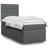 Sommier à lattes de lit avec matelas Gris foncé 80x200 cm Tissu 
