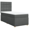 Sommier à lattes de lit avec matelas Gris foncé 80x200 cm Tissu 