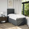 Sommier à lattes de lit avec matelas Gris foncé 80x200 cm Tissu 