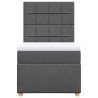 Sommier à lattes de lit avec matelas Gris foncé 80x200 cm Tissu 