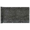 Écran d'intimité de balcon aspect pierre de rebord gris PVC 