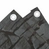 Écran d'intimité de balcon aspect pierre de rebord gris PVC 