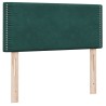 Sommier à lattes de lit et matelas vert foncé 90x210 cm velours 
