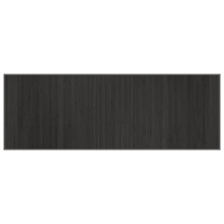 Tapis rectangulaire gris 70x200 cm bambou 