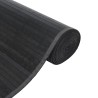 Tapis rectangulaire gris 70x200 cm bambou 