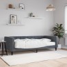 Lit de jour avec matelas gris foncé 90x190 cm velours 