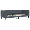 Lit de jour avec matelas gris foncé 90x190 cm velours 