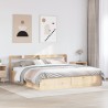 Cadre de lit avec tête de lit 200x200 cm Bois de pin massif 
