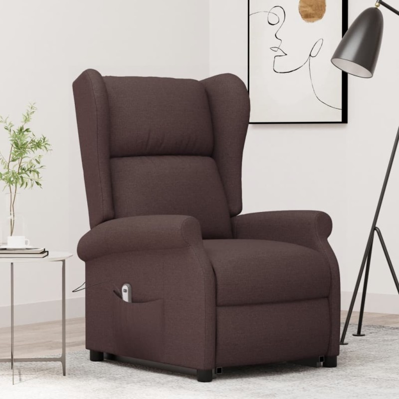Fauteuil Marron foncé Tissu 