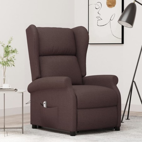 Fauteuil Marron foncé Tissu 