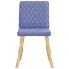 Chaises à manger lot de 6 bleu jean tissu 
