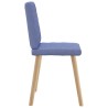 Chaises à manger lot de 6 bleu jean tissu 