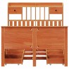 Lit bibliothèque sans matelas cire marron 135x190 cm pin massif 