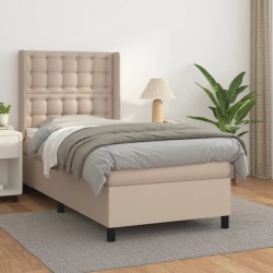 Sommier à lattes de lit avec matelas Cappuccino 90x190 cm 