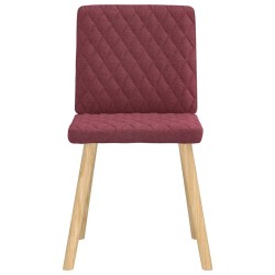 Chaises à manger lot de 6 rouge bordeaux tissu 