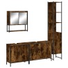 Ensemble de meubles de salle de bain 4 pcs Chêne fumé Bois 