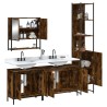 Ensemble de meubles de salle de bain 4 pcs Chêne fumé Bois 