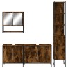 Ensemble de meubles de salle de bain 4 pcs Chêne fumé Bois 