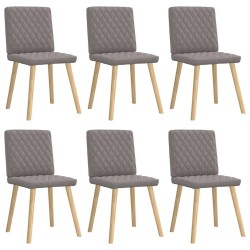 Chaises à manger lot de 6 taupe tissu 