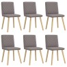 Chaises à manger lot de 6 taupe tissu 