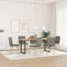 Chaises à manger lot de 6 taupe tissu 