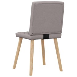 Chaises à manger lot de 6 taupe tissu 