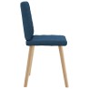 Chaises à manger lot de 6 bleu tissu 