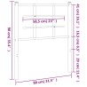 Tête de lit métal noir 75 cm 