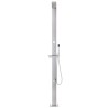 Douche de jardin avec base marron 225 cm Acier inoxydable 