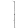 Douche de jardin avec base marron 225 cm Acier inoxydable 