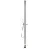Douche de jardin avec base marron 225 cm Acier inoxydable 