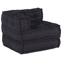 Poufs Modulaires 2 pcs Tissu Anthracite 