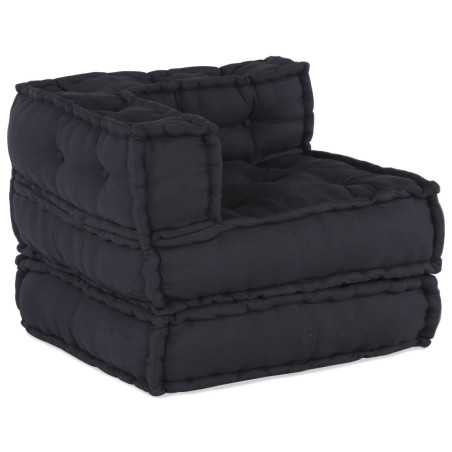 Poufs Modulaires 2 pcs Tissu Anthracite 