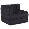 Poufs Modulaires 2 pcs Tissu Anthracite 